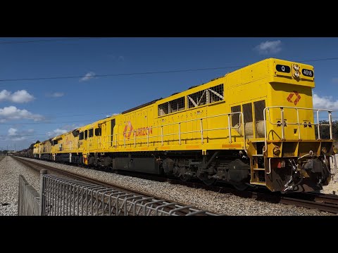 Aurizon Quadruple locomotive fuel train: Quadruple loco action!
