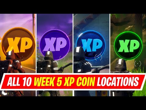 Fortnite - All XP Coins Locations Week 5 - Chapter 2 Season 4