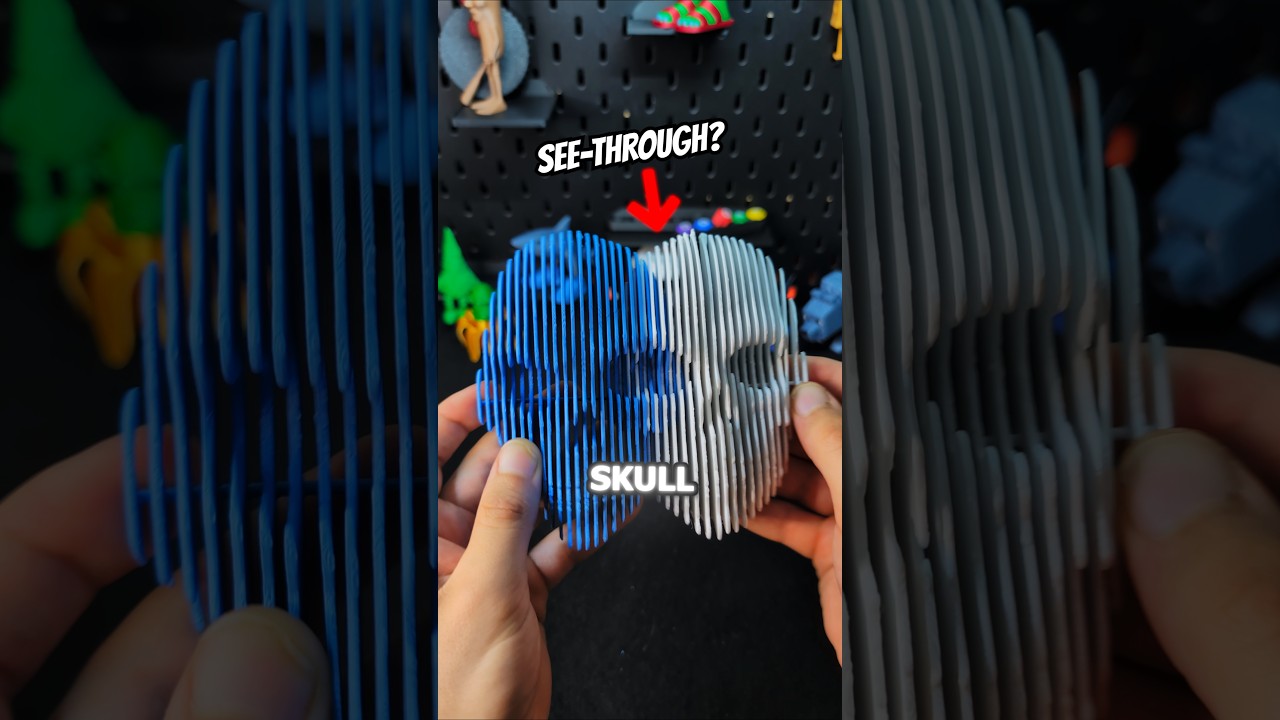 3D Printed Quantum Skull See-through #3dprinting