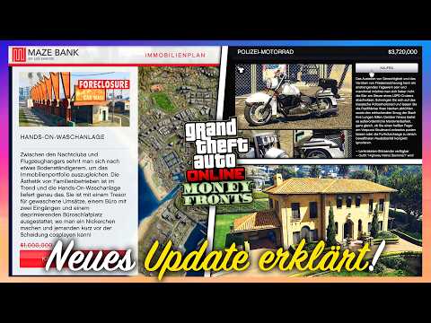 So funktioniert das neue GTA DLC! Bald Villen kaufen, 10 Autos, Polizei Motorrad & mehr! GTA Update