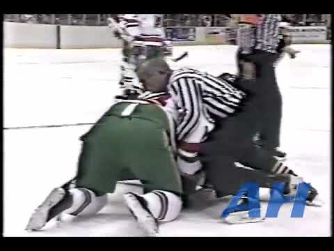 NHL Dec. 8, 1989 Jim Korn,NJ v Randy Hillier,PIT New Jersey Devils Pittsburgh Penguins