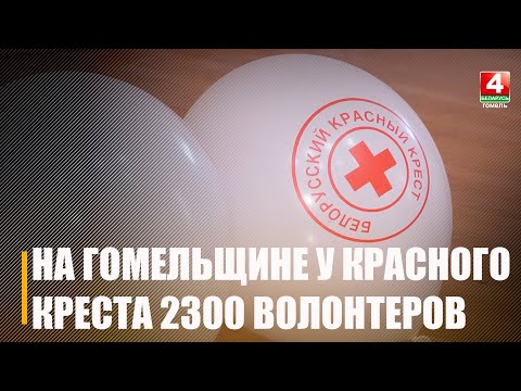Гомельщина насчитывает 2 300 волонтёров Красного Креста в возрасте от 14 до более 70 лет видео