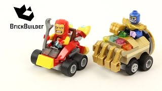 YouTube thumbnail: Lego Super Heroes 76072 Mighty Micros: Iron Man vs. Thanos - Lego Speed Build
