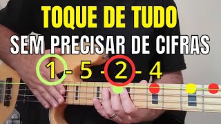 FAÇA ISSO O TOQUE DE TUDO SEM PRECISAR DE CIFRAS - aula de contrabaixo 