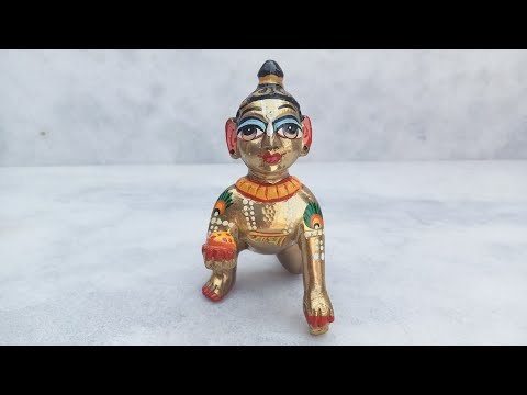 Brass laddu gopal statue