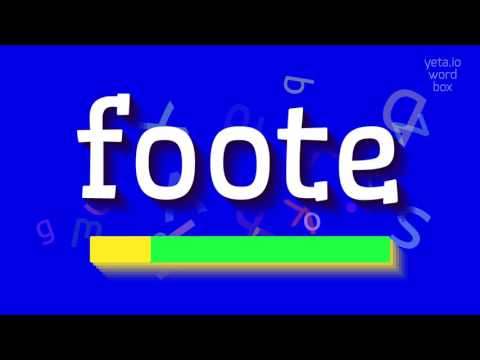 How to say "foote"! (High Quality Voices)