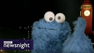 Sesame Street&#39;s Cookie Monster gets the last word - BBC Newsnight