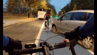London cycling, craziest near misses ever, no filter
