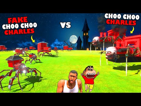 FAKE Choo Choo Charles VS REAL Choo Choo Charles in Animal Revolt Battle Simulator | AMAAN-T GAMING