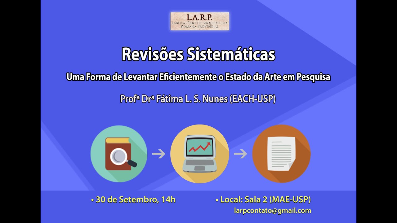 Como fazer Revisão Sistemática - Prof.ª Dr.ª Fátima Nunes (USP)