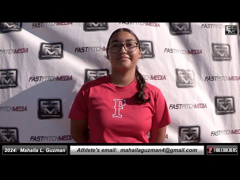 2024 Mahaila Guzman 4.0 GPA - Pitcher and Third Base Softball Recruiting Skills Video - Firecrackers