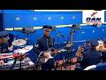 U.S. Air Force Academy Band plays at Mount Rushmore