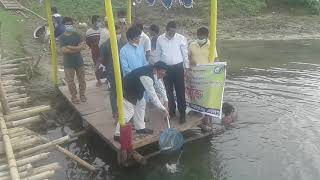 রাজস্ব বাজেটের আওতায় ছেউটিয়া নদীতে মাছের পোনা অবমুক্তি