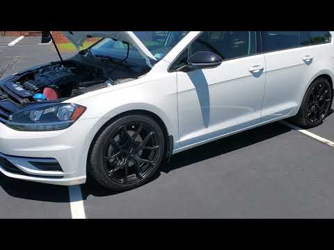 APR flow-formed wheels and Continental Control Contact Sport SRS tires on MK7.5 Golf Sportwagen