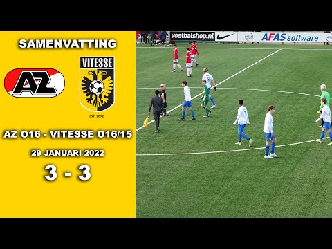 Samenvatting oefenwedstrijd AZ O16 - Vitesse O16/15 29 januari 2022