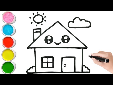 House Drawing And Painting For Kids.