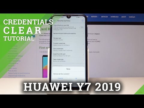 How to Clear Credentials in Huawei Y7 2019 - Erase Certificates