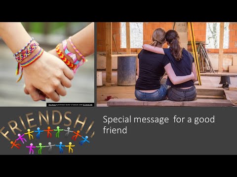 special message for a good friend