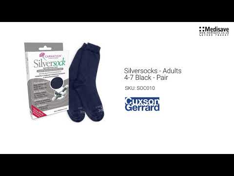 Silversocks Adults 4 7 Black Pair SOC010