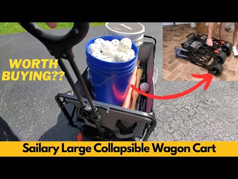 Sailary Large Collapsible Wagon Cart, Heavy Duty, Foldable | Worth Buying?