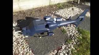 Trex 450 rc blue thunder helicopter Darth Fuselage