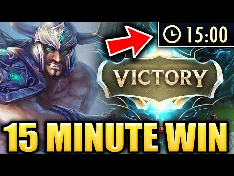 HOW TO WIN IN 15 MINUTES WITH TRYNDAMERE TOP - League of Legends