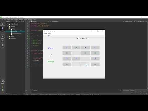 2D C++ Qt Game - TicTacToe - Demo