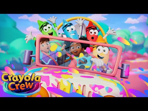 Truck Ride in RAINBOW Paint! | 1 HOUR of Crayola Crew FULL EPISODES | Fun Cartoons for Kids