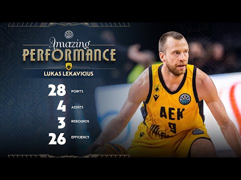 Lukas Lekavicius (28 PTS) | Player Highlights | AEK v KARD | #BasketballCL 2025-26
