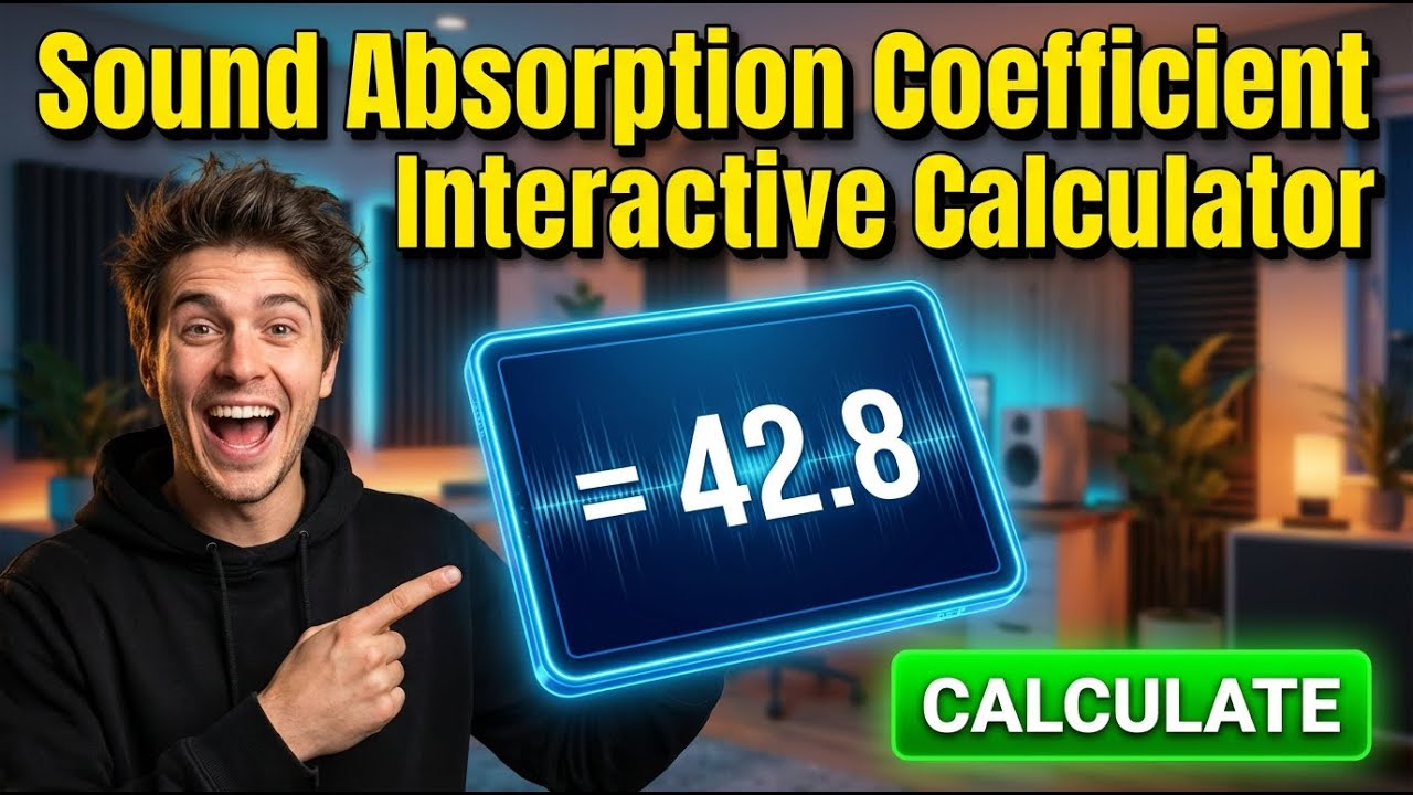 Sound Absorption Coefficient Interactive Calculator