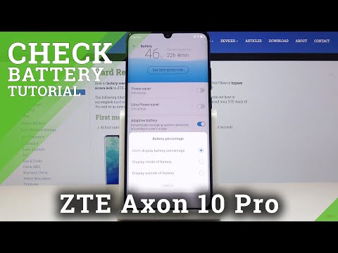 How to Show Battery Percentage in ZTE Axon 10 Pro – Check Battery Info