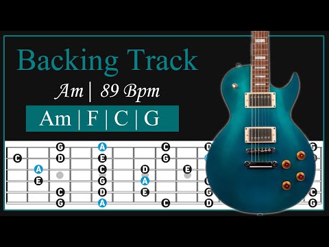Am Guitar Backing Track | Pop Rock | 89 Bpm
