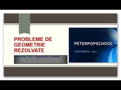 PROBLEME DE GEOMETRIE REZOLVATE   2017  -  1