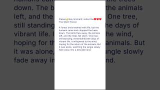 The silent forest #shotstory #readstories #englishstories