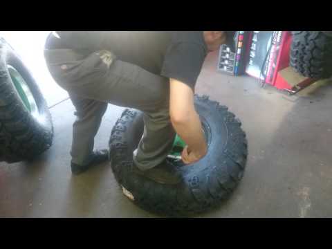 How to mount off road tires with no tire machine