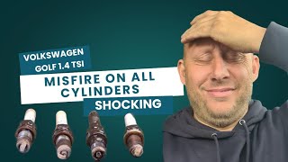 2015 VOLKSWAGEN GOLF 1.4 TSI MISFIRE ON ALL CYLINDERS #automobile #youtube #viralvideo #shorts #diy