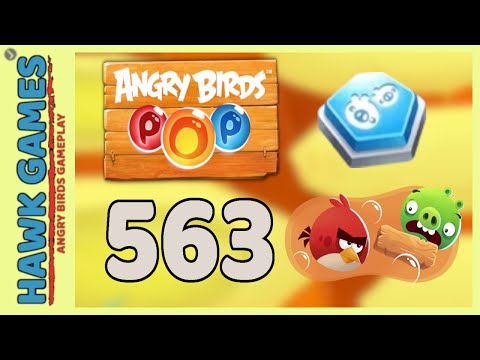 Angry Birds Stella POP Bubble Shooter Level 563 - Walkthrough, No Boosters