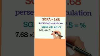 SGPA to percentage calculation