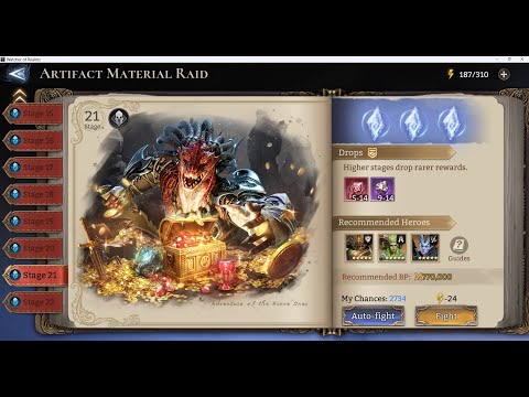 WATCHER OF REALMS - ARTIFACT STAGE 21-22 - EZ with CARNELIAN, AVELINE, CYRUS/OLAGUE