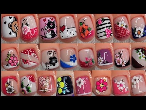 50+ RECOPILACIÓN DE modelos de  UÑAS PARA PIES VARIADOS Y HERMOSOS 🦶😍💅🌺
