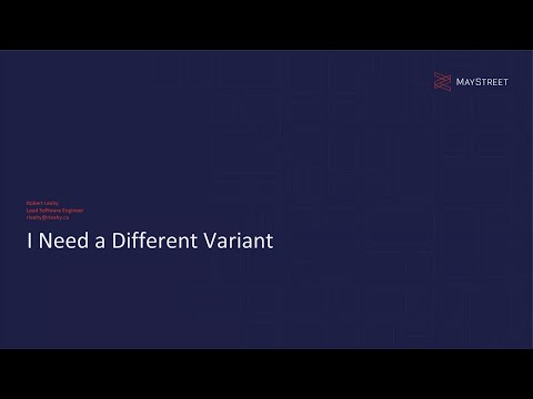 Lightning Talk: I Need a Different Variant in C++ -  Robert Allan Hennigan Leahy - C++ on Sea 2023