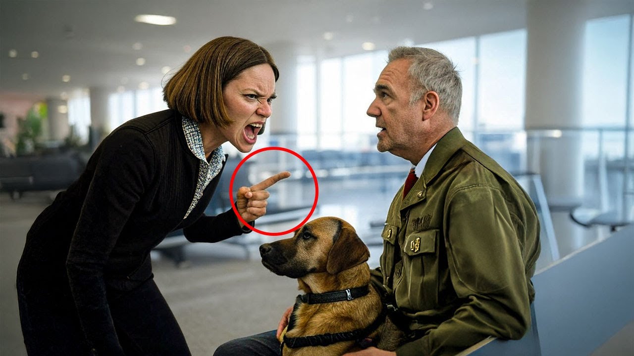Airport Karen Harasses Veteran's Dog, Seconds Later, She's Gasping for Air!