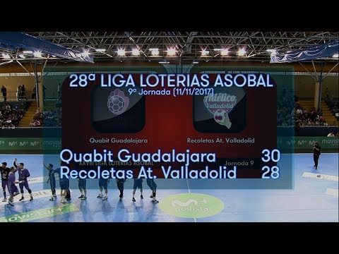 LIGA LOTERIAS ASOBAL J09 Quabit Guadalajara - Recoletas At. Valladolid 30 - 28