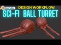 Designing A Sci Fi Ball Turret In Blender