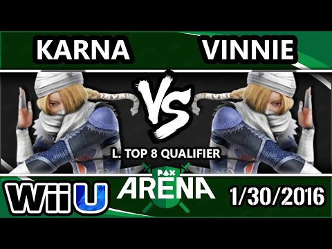 PAX - iQHQ | Vinnie (Sheik) Vs. TTN | Karna (Sheik) SSB4 L Top 8 Qual. - Smash Wii U - Smash 4