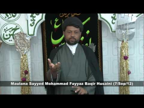 Friday Sermon (7/Sep/2012) by Sayyed Mohammad Fayyaz Baqir Husaini at Mehfil-e-Saani-e-Zahra(sa)