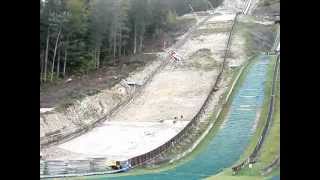 preview picture of video 'Helicopter to finalize the Jumping Hill in Chaux-Neuve'