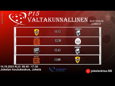 P15 Valtakunnallinen 14.10.2023 B-lohkon muut pelit