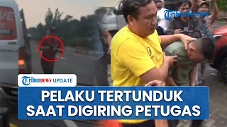 Tampang Sopir yang Todongkan Pistol ke Pengendara Lain di Tol Cipularang, Tertunduk saat Ditangkap