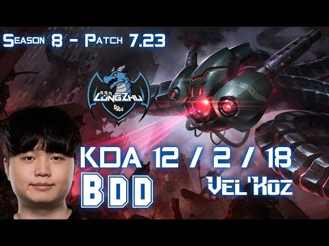 LZ BDD VEL'KOZ vs AZIR Mid - Patch 7.23 KR Ranked